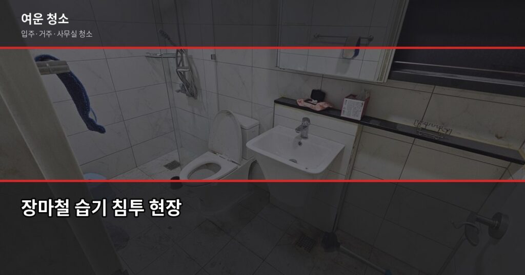 장마철 입주청소 주의사항, 습기·곰팡이 3가지 체크포인트 - 장마철 습기 침투 현장