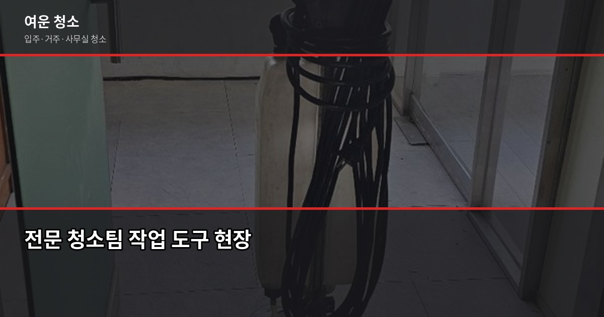전문입주청소업체 고를 때 확인해야 할 것들, 직접 겪고 나서 알았습니다 2