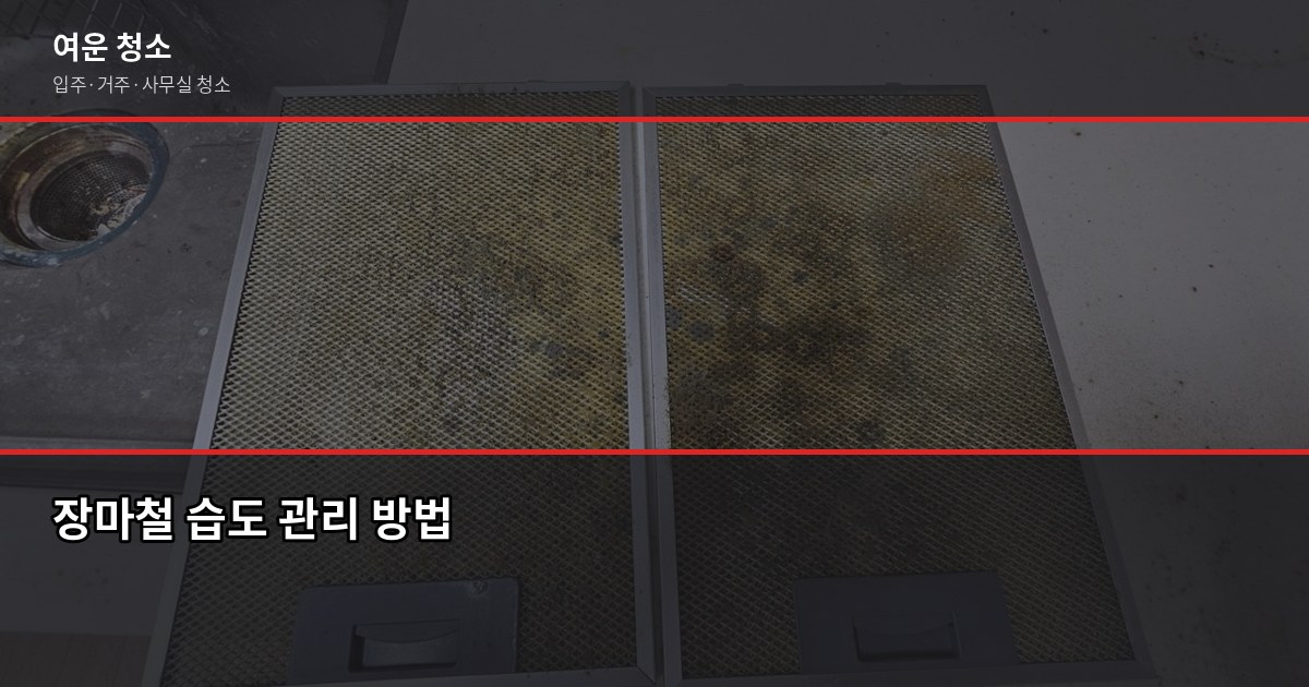 장마철 입주청소 주의사항, 습기·곰팡이 3가지 체크포인트 3