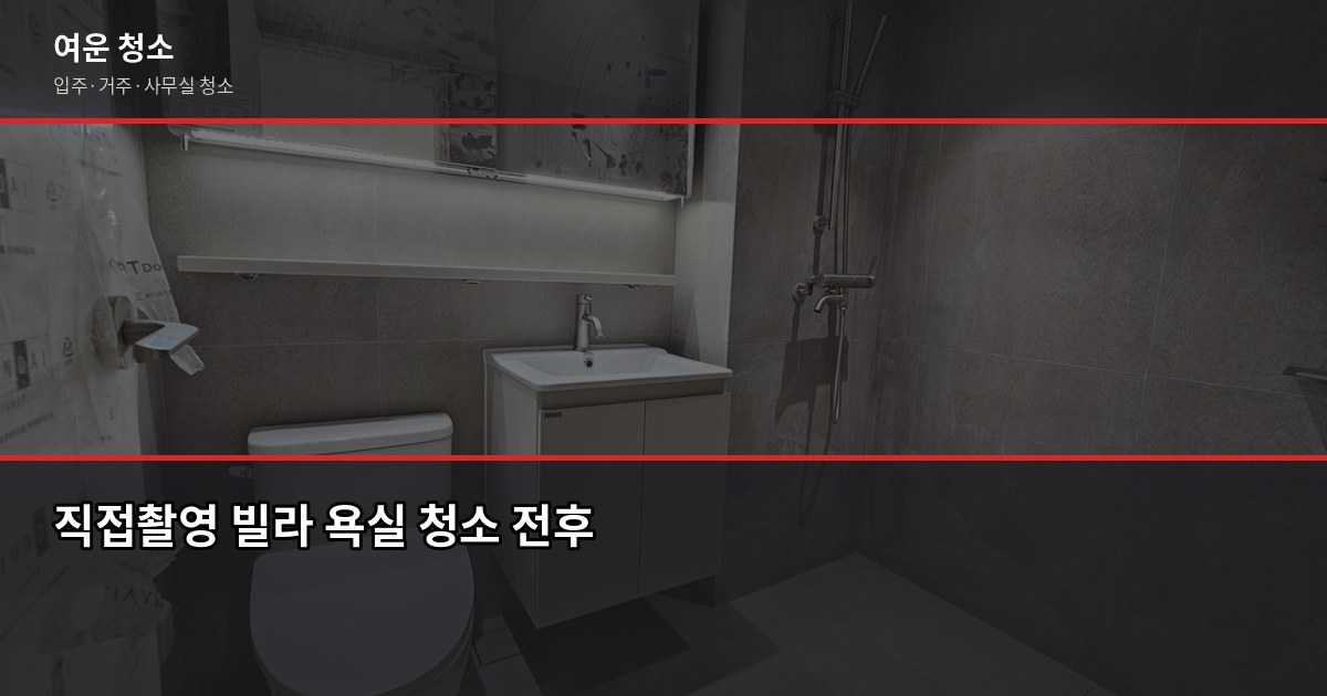 빌라입주청소 비용, 평수별 가격 정리 (ft. 원룸부터 30평대까지) 3