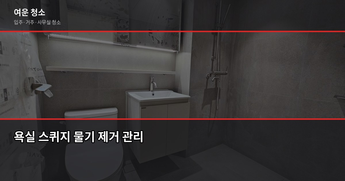 화장실 줄눈 청소, 셀프로 될까요? 전문 청소와 비용·효과 비교 5
