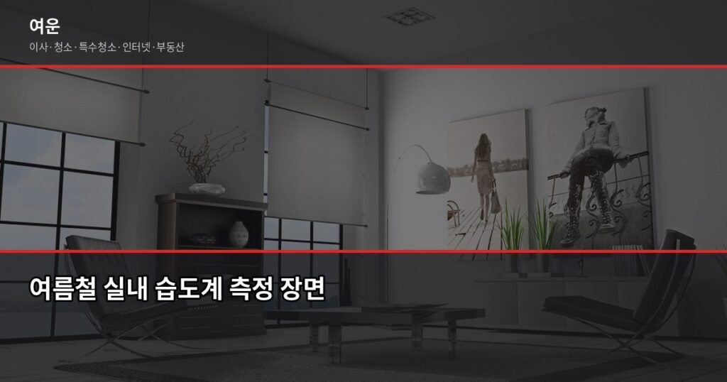 여름철 집 안 습도 관리, 50~60%로 맞추는 현실적인 방법 - 여름철 실내 습도계 측정 장면