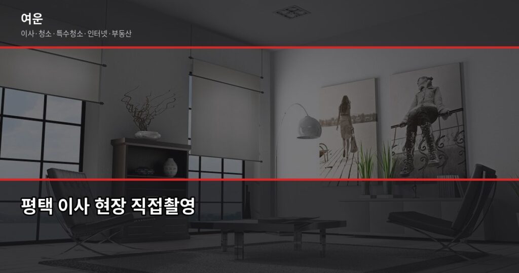 평택 이사 비용, 1톤부터 5톤까지 포장·반포장·일반 비교 - 평택 이사 현장 직접촬영