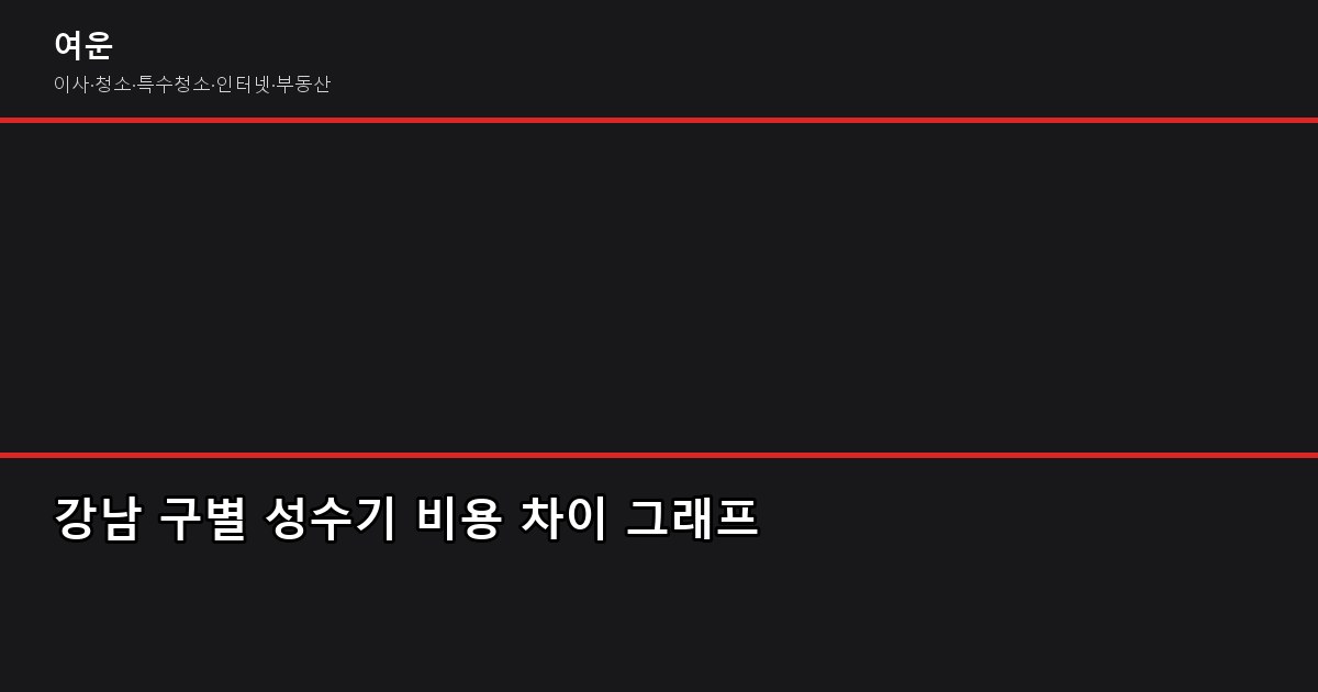 강남이사 비용, 1톤 40만원부터 5톤 150만원까지 평수별 견적 비교 4