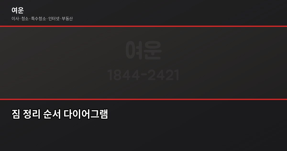 이사짐 싸기, 원룸부터 가족집까지 종류별 꿀팁 7가지 4