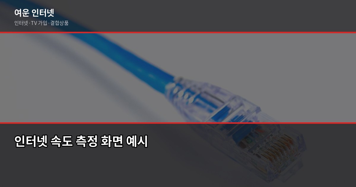 인터넷 속도 느릴 때 원인 찾는 법, 5분이면 됩니다 1