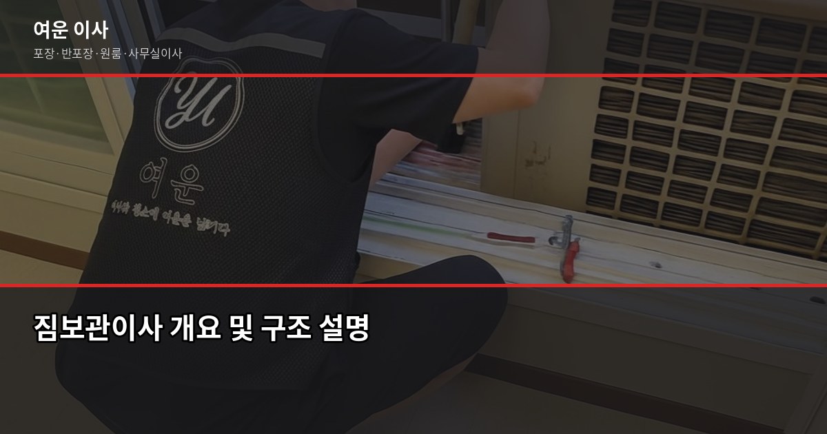 짐보관이사 비용과 절차, 서울·경기·인천 기준으로 정리했어요 1