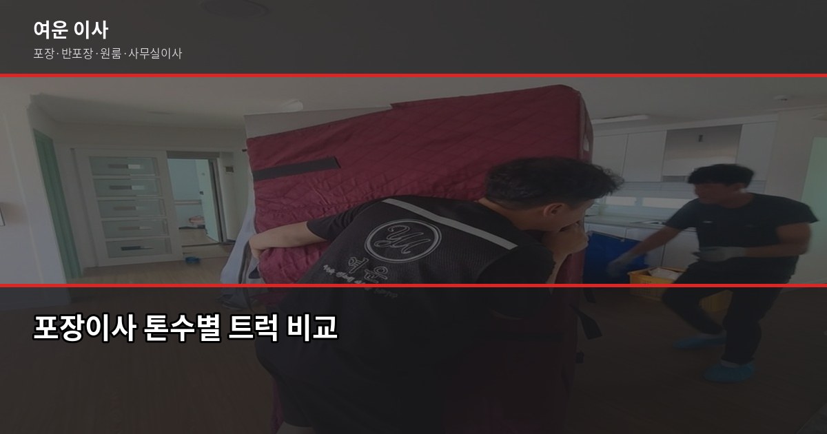 저렴한 포장이사, 비용 줄이는 실제 방법 5가지 2