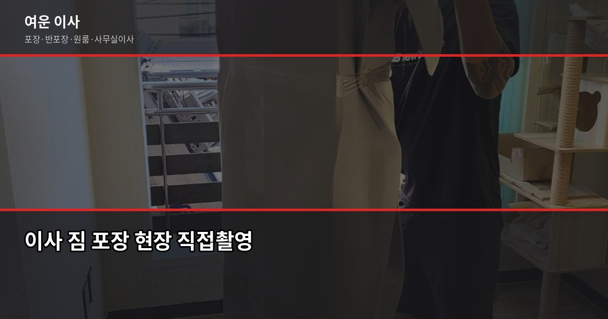 짐맡기는이사, 이사비 2배라는데 실제로 얼마나 나올까 5