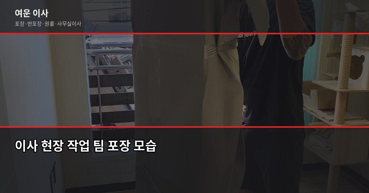 친절한 이사업체 고르는 법, 견적부터 작업 완료까지 5가지 확인 포인트 5