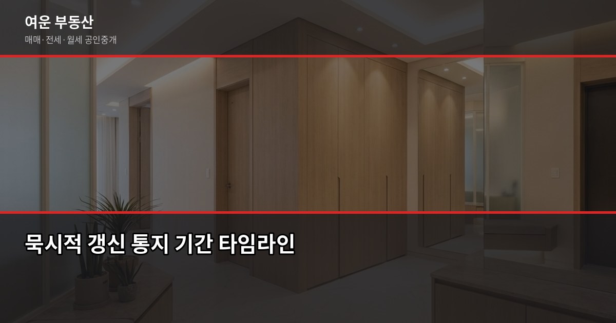 묵시적 갱신이란? 자동 연장 시 임차인이 꼭 알아야 할 권리 2