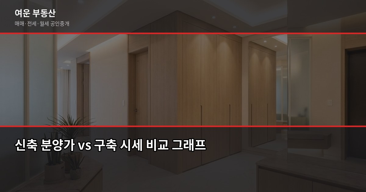 신축 vs 구축 아파트, 장단점 비교해서 내 상황에 맞는 걸 골라봤습니다 2