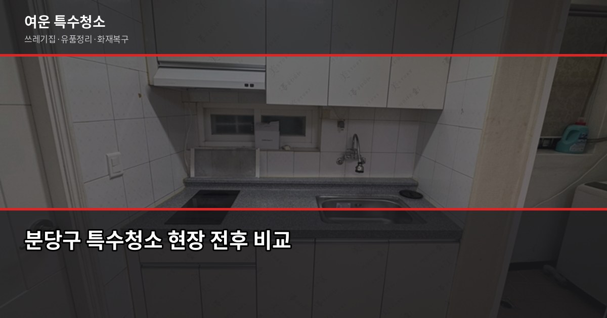 분당구 특수청소, 쓰레기집·고독사·유품정리 비용과 진행 과정 1