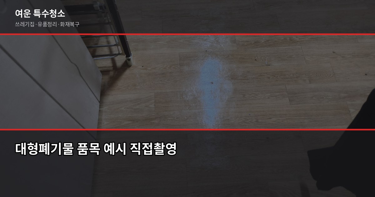 송파구 대형폐기물 처리 방법, 수수료부터 배출까지 2