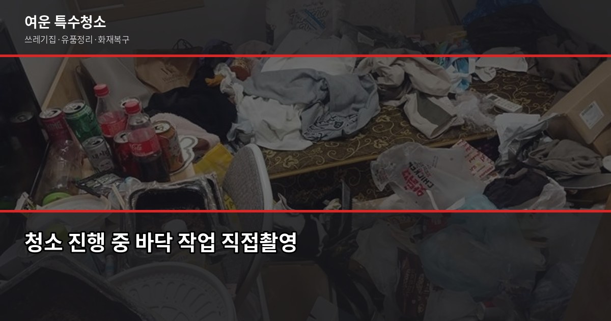 쓰레기집 청소, 직접 의뢰해보니 이런 순서로 진행됐습니다 3