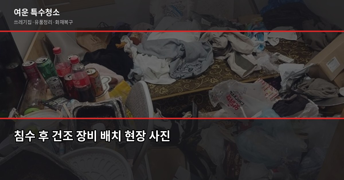 반지하 침수 청소 방법, 직접 해도 될까요? 3