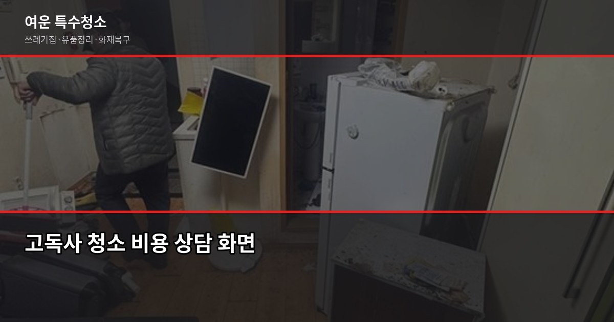 의정부시 고독사 청소 전문, 현장 대응부터 마무리까지 4