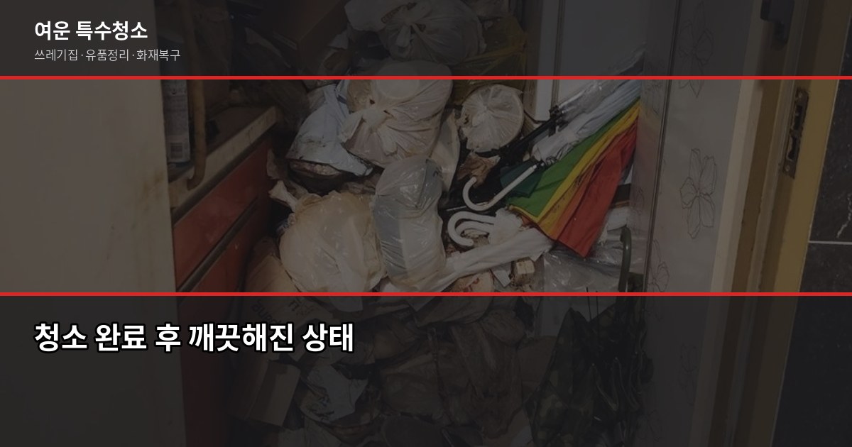 방치된 집 청소 비용, 원룸 80만원부터 시작하는 이유 4