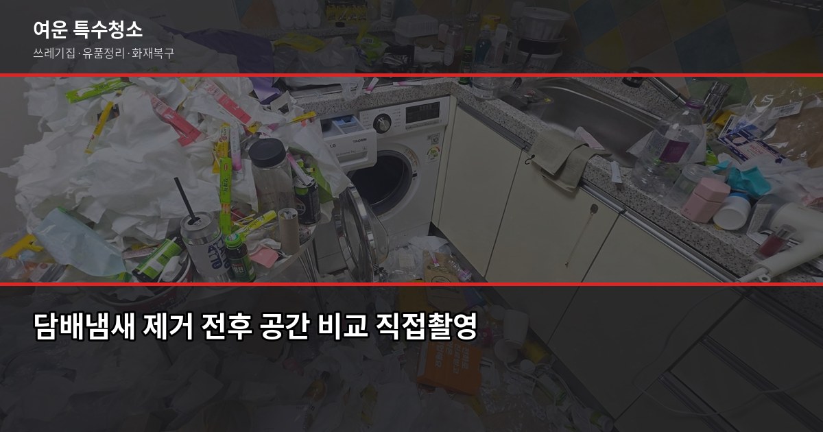 담배냄새 제거 전문 청소, 셀프로 안 되는 이유가 있습니다 5