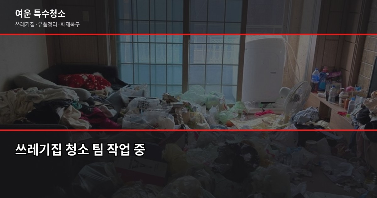 인천 쓰레기집 청소, 비용과 진행 과정 한 번에 정리 5