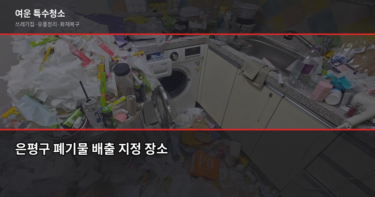은평구 폐기물 처리 방법, 대형폐기물부터 쓰레기집까지 5