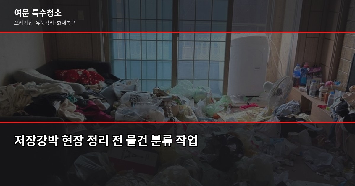 쓰레기집 청소와 고독사 청소, 같은 특수청소인데 뭐가 다를까요? 5