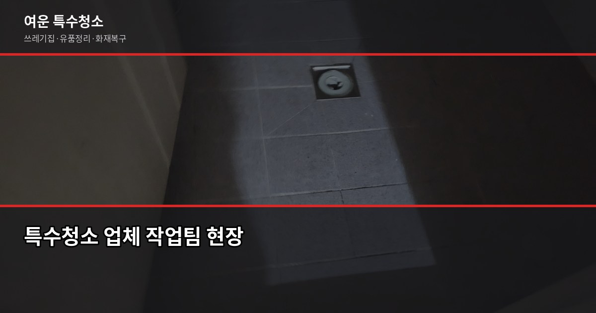 평택시 특수청소 비용과 진행 방식, 유형별로 다릅니다 5