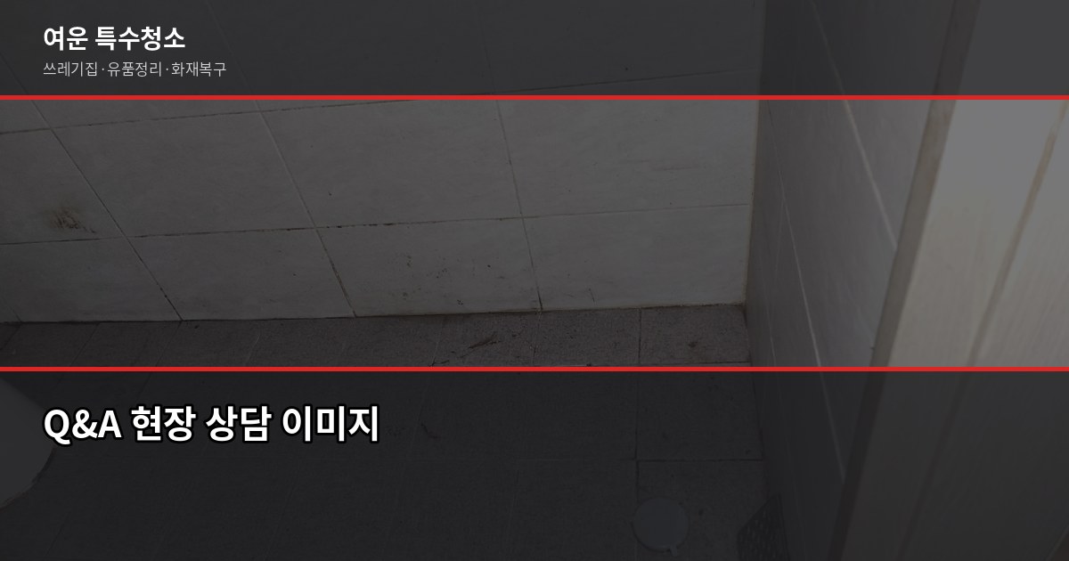 평택시 특수청소 비용과 진행 방식, 유형별로 다릅니다 6