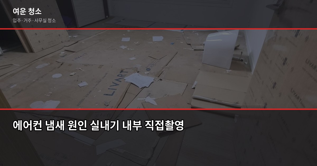 에어컨 냄새 제거, 셀프로 되는 것과 전문 세척이 필요한 것 1