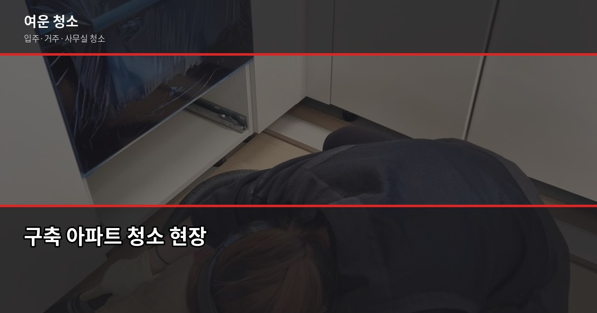서울 청소업체 고르는 법, 견적 받기 전에 확인할 것들 5
