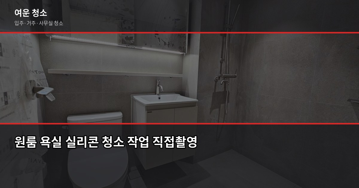 신학기 원룸 입주청소, 셀프 vs 업체 어느 쪽이 나을까요 5