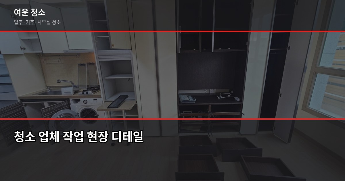 설날 전 대청소 업체 고르는 법, 예약부터 비용까지 5