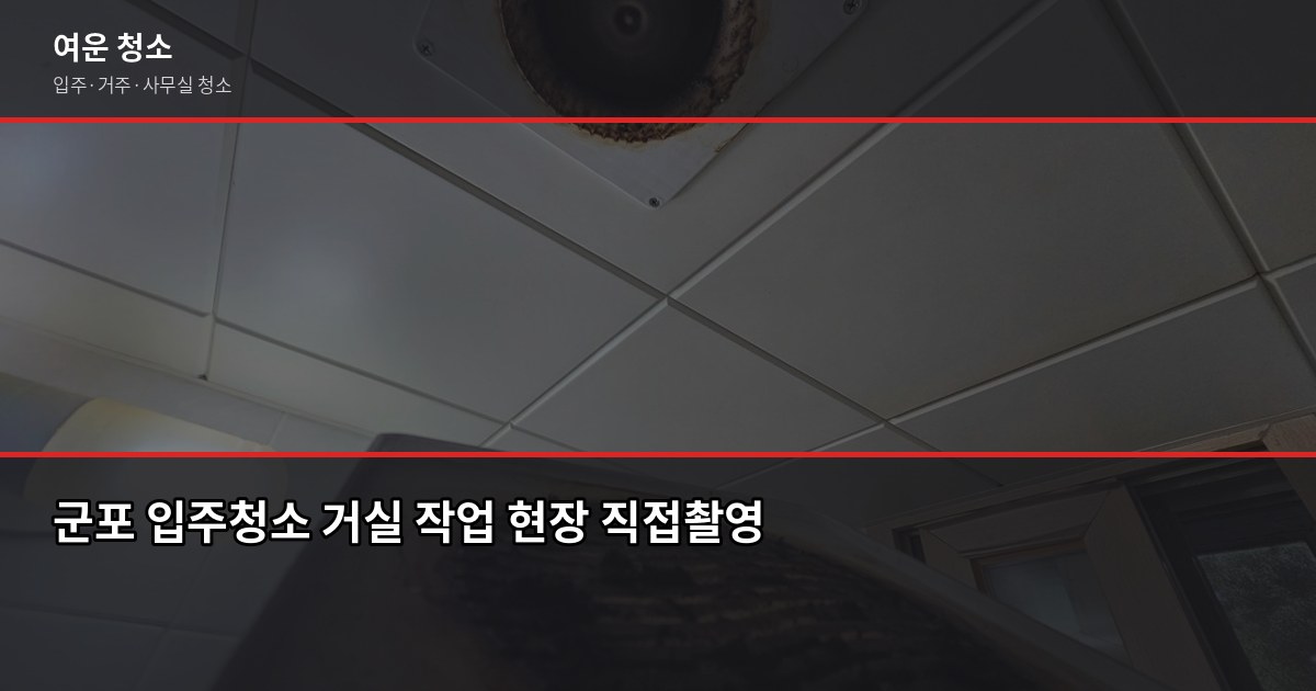 군포 입주청소 비용, 원룸부터 쓰리룸까지 평형별 견적 정리 6