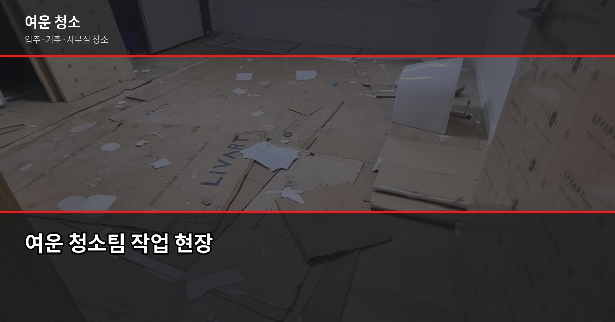 수원 장안구 입주청소 비용, 원룸부터 쓰리룸까지 유형별 정리 6