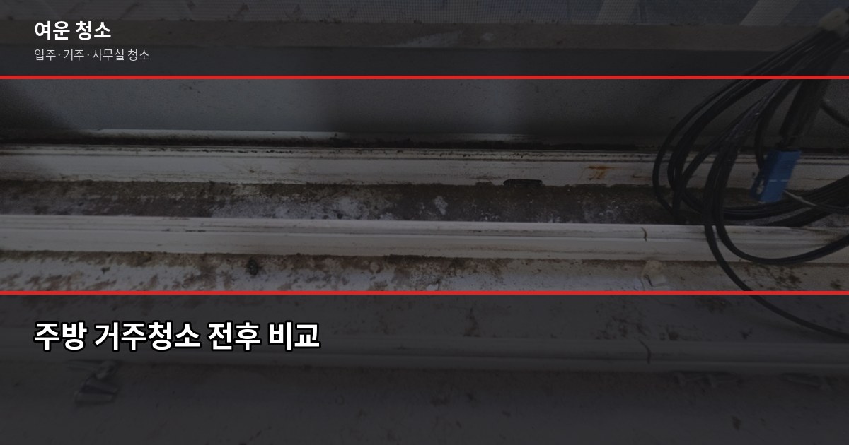 대림동 청소 업체 고를 때 꼭 확인할 것들, 입주·거주청소 비용까지 6