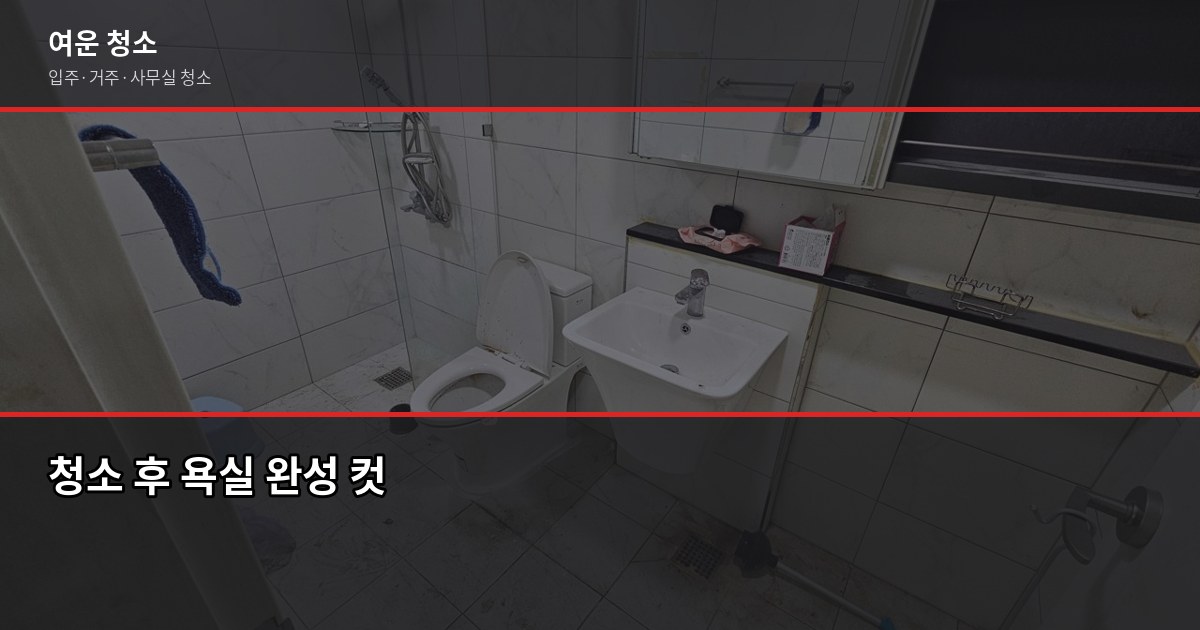 등촌동 입주청소 가격, 평수별 비용과 셀프 비교 6