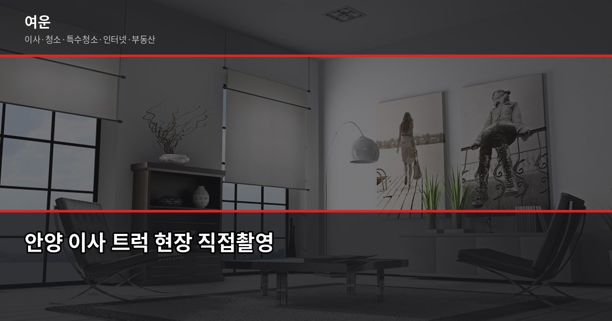 안양 포장이사 비용, 1톤·2.5톤·5톤 평수별 견적 비교 3
