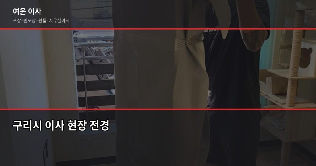 구리이사 비용, 이사 유형별 실제 견적 차이 - 구리시 이사 현장 전경
