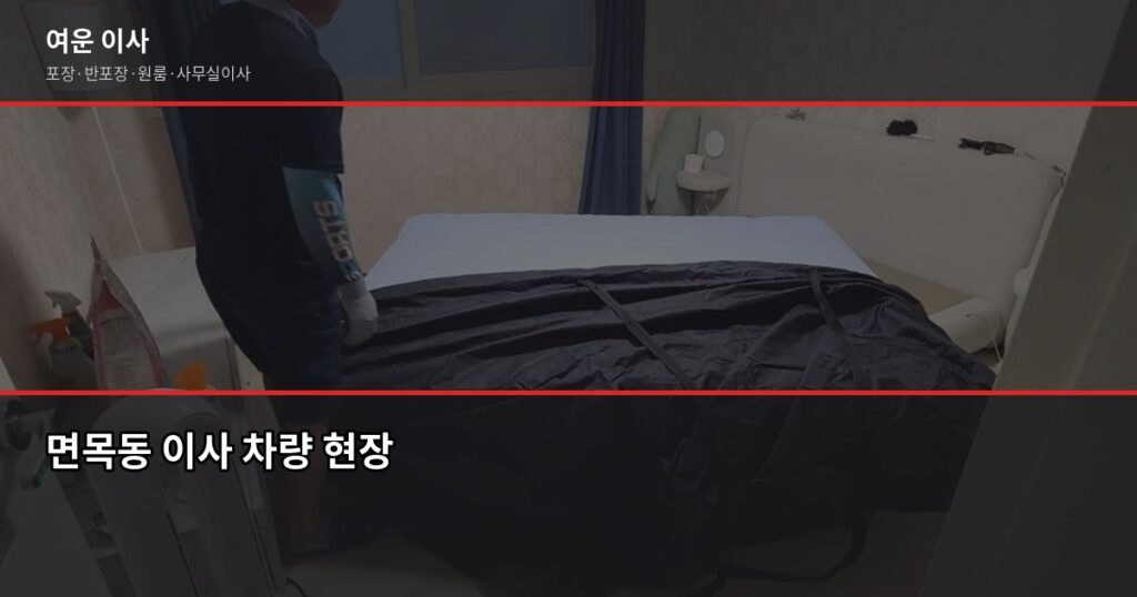 면목동 이사 비용, 차량 톤수·방식별로 얼마나 다를까 - 면목동 이사 차량 현장