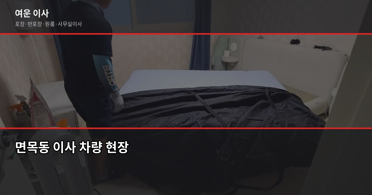면목동 이사 비용, 차량 톤수·방식별로 얼마나 다를까 1