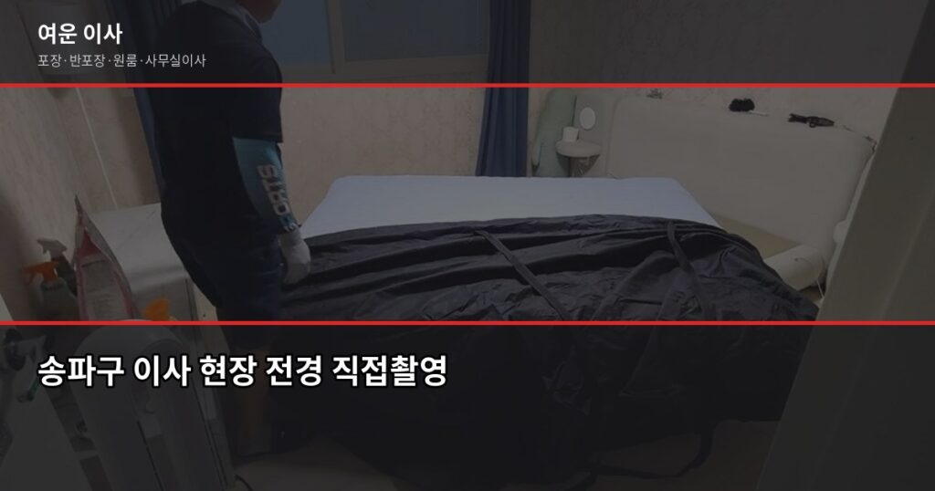 송파구 이사 비용, 1톤·2.5톤·5톤 포장이사 견적 비교 - 송파구 이사 현장 전경 직접촬영