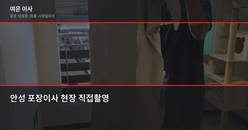 안성 포장이사 비용, 1톤부터 5톤까지 견적 기준 정리 - 안성 포장이사 현장 직접촬영