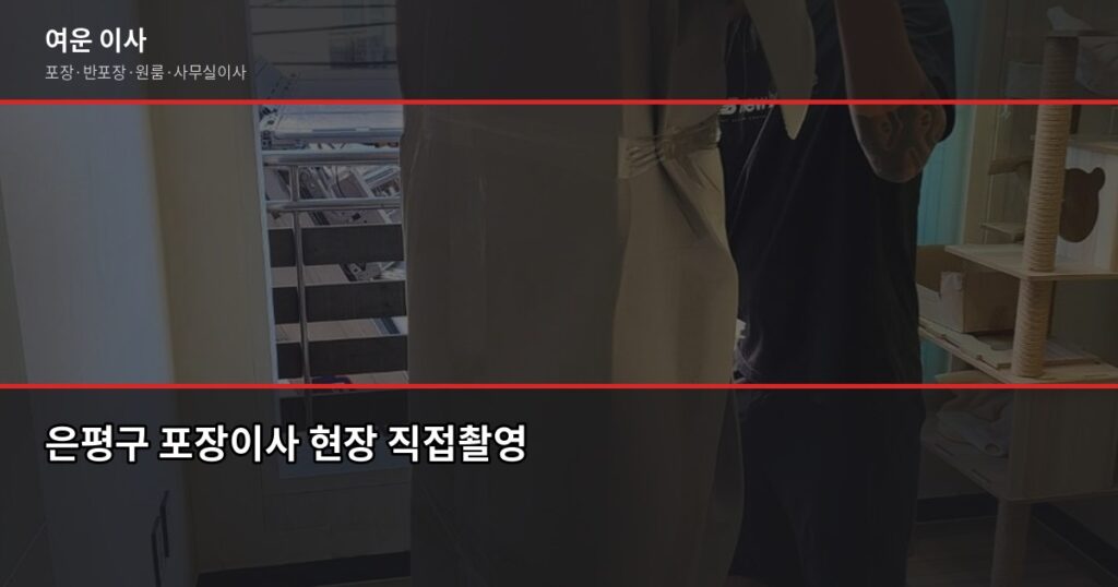 은평구 포장이사 비용, 1톤·2.5톤·5톤 톤수별 견적 비교 - 은평구 포장이사 현장 직접촬영
