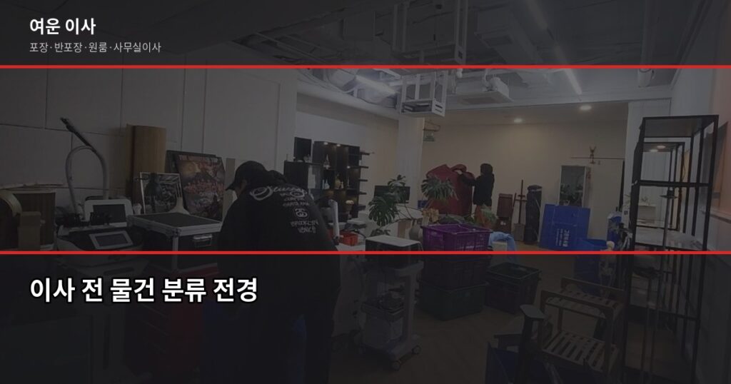 이사 전 버릴 물건 정리법, 짐 줄이면 비용도 줄어요 - 이사 전 물건 분류 전경