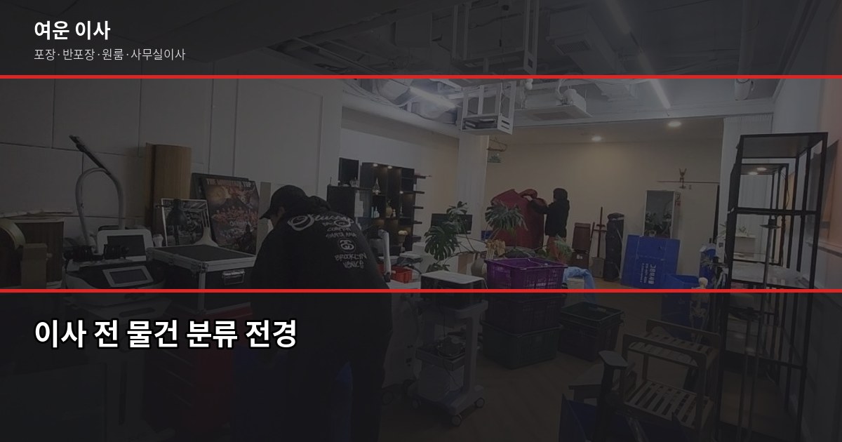 이사 전 버릴 물건 정리법, 짐 줄이면 비용도 줄어요 1