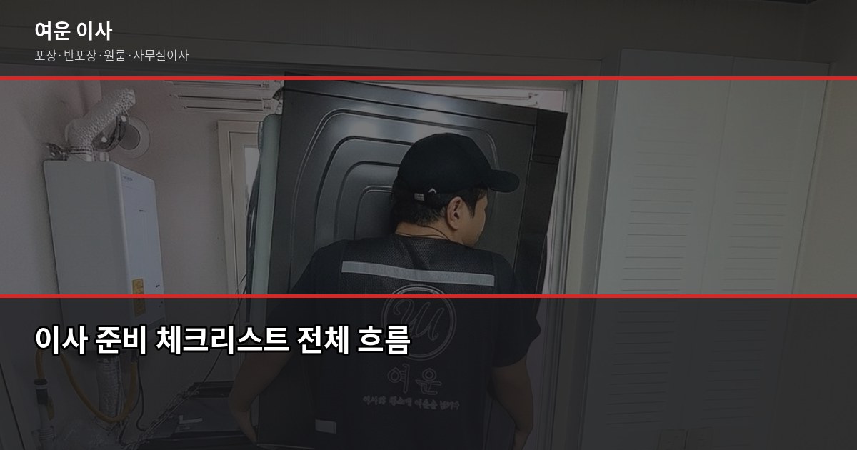 이사 2주 전부터 시작하는 준비 체크리스트, 서울·경기 실전편 1