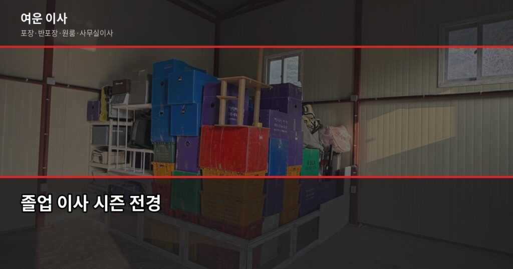 졸업 이사 시즌, 서울·경기 포장이사 비용과 일정 잡는 법 - 졸업 이사 시즌 전경