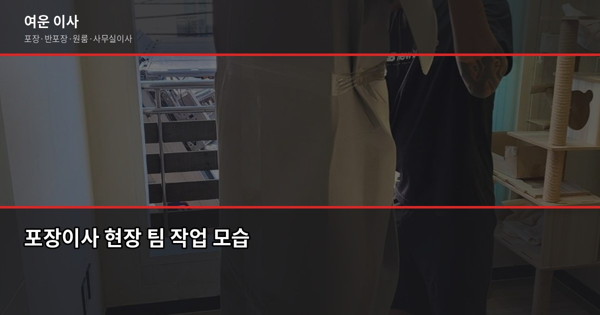 포장이사 팁 얼마 줘야 하나요? 현장에서 본 솔직한 기준 1