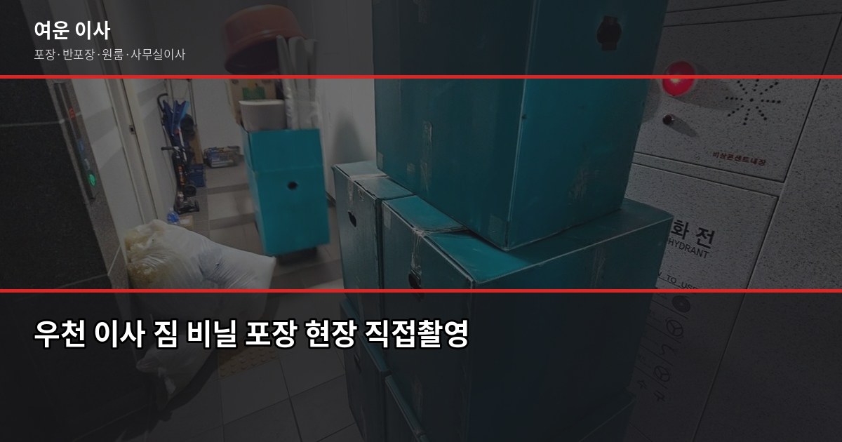 비오는날 이사, 서울·경기 포장이사 리스크와 현장 대응법 2