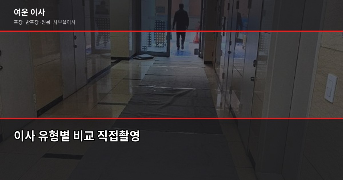 하이브이사 비용, 톤수별 포장·반포장 견적 비교 2